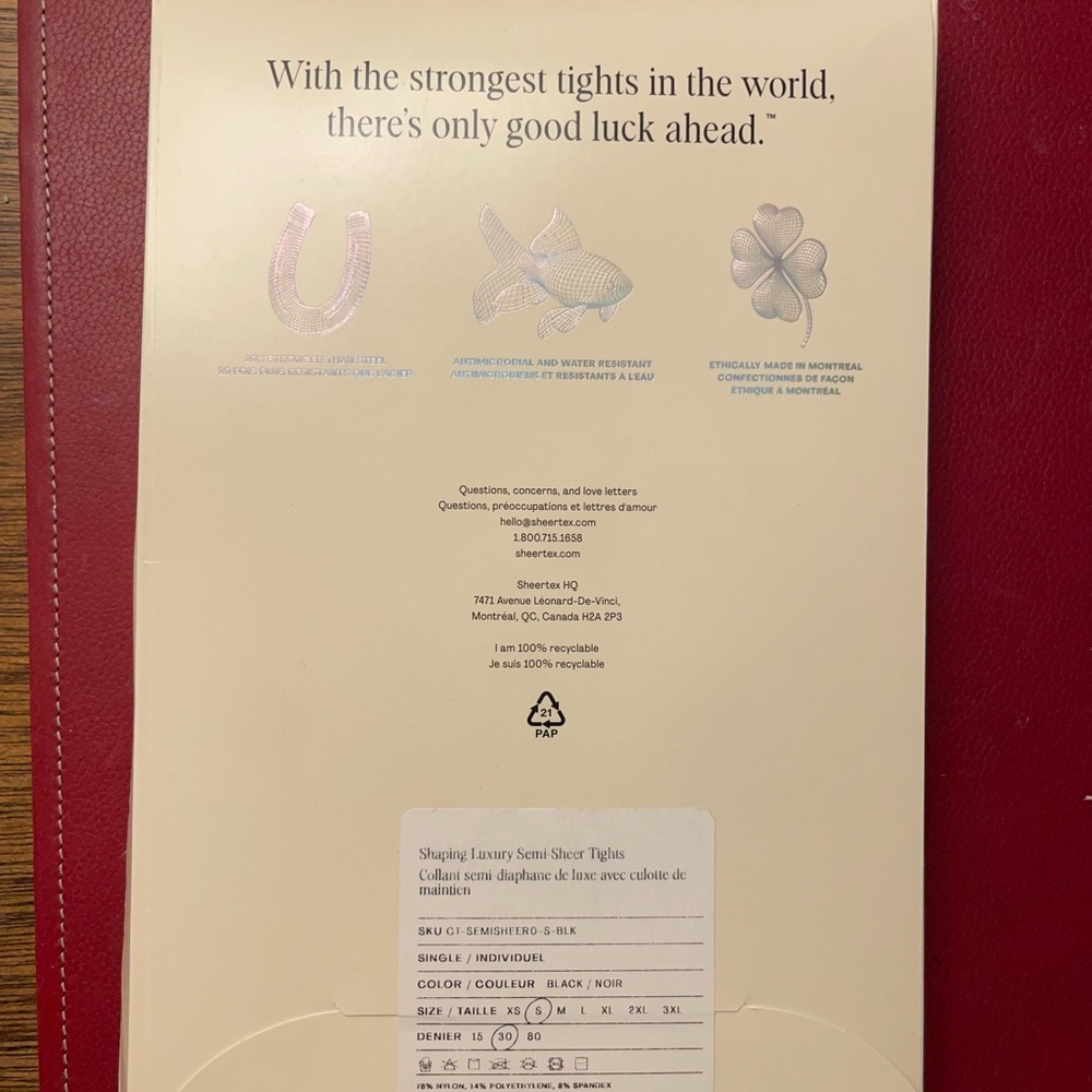 -Shaping Luxury Semi Sheer Tights, Size S, Denier 30